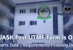 FUASK Post-UTME/DE Form
