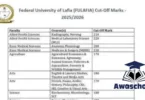 Approved FULAFIA Cut Off Marks For All Courses