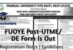 FUOYE Post-UTME/DE Form