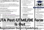 FUTA Post-UTME/DE Form