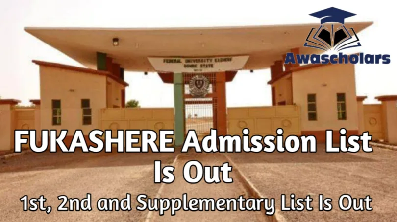 FUKASHERE Admission List 2025/2026