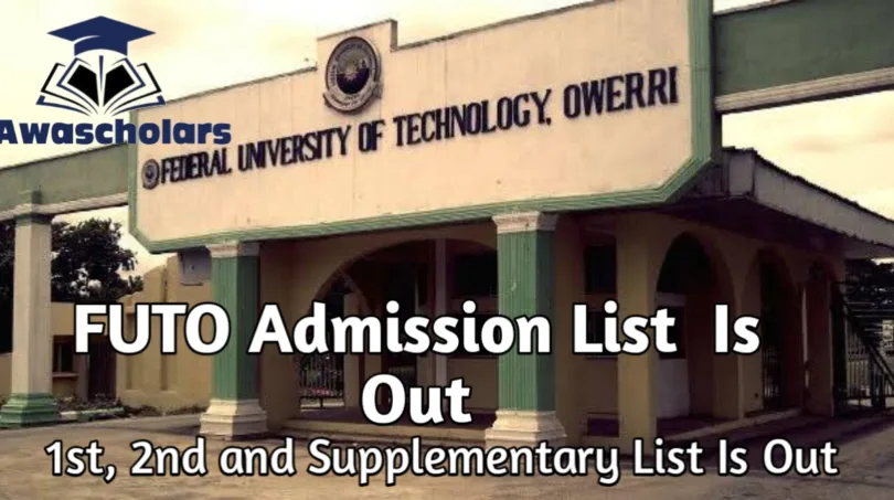 FUTO Admission List