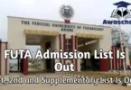 FUTA Admission List