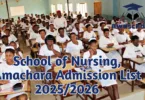 School of Nursing Amachara Admission List