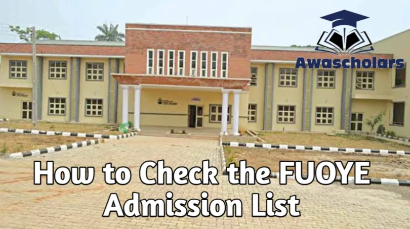 How to Check the FUOYE Admission List 2025/2026