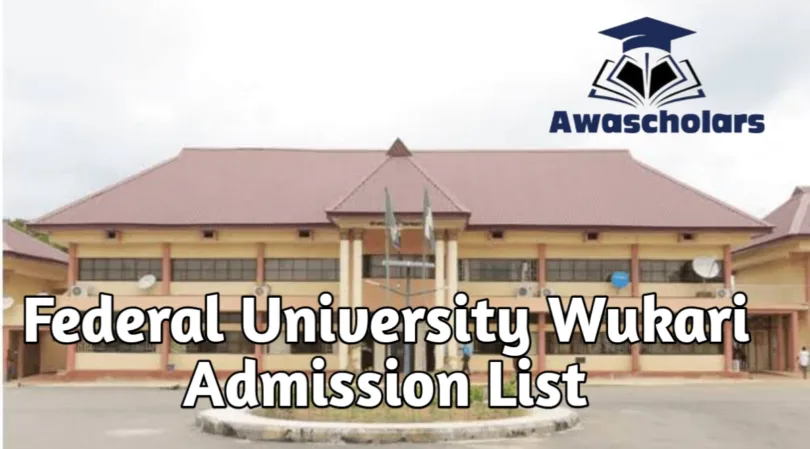 Federal University Wukari Admission List 2025/2026