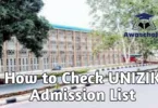 How to Check the UNIZIK Admission List 2025/2026