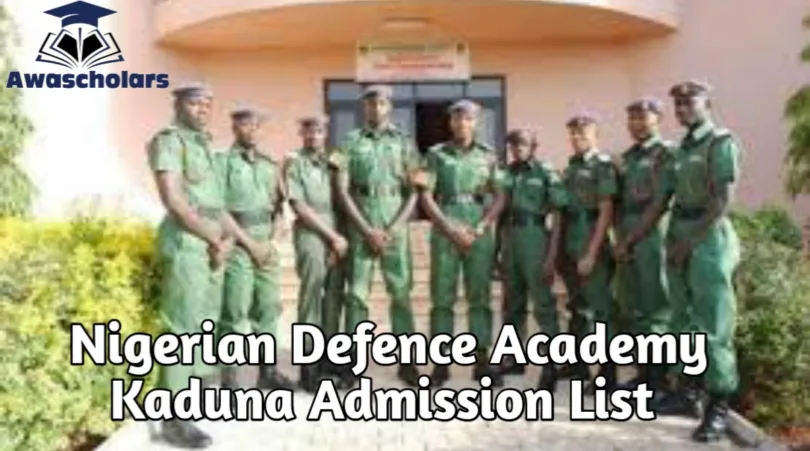 Nigerian Defence Academy Kaduna Admission List 2025/2026