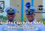 How to Check the NMU Admission List 2025/2026