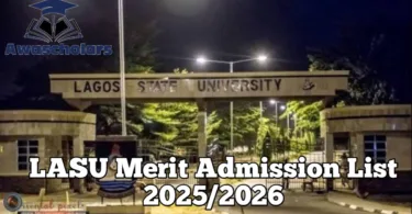 LASU Merit Admission List 2025/2026