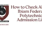 How to Check Akanu Ibiam Federal Polytechnic Admission List on JAMB CAPS 2025/2026