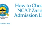 How to Check NCAT Zaria Admission List