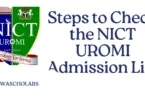 How to Check National Institute of Construction Technology and Management Admission List