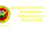 Steps to Check Auchi Polytechnic Admission List 2025/2026