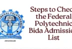 Steps to Check the Federal Polytechnic Bida Admission List 2025/2026