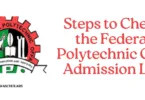 Steps to Check the Federal Polytechnic Offa Admission List