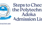 Steps to Check the Polytechnic Adoka Admission List 2025/2026