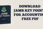 Key Points in Principle of Accounting for JAMB