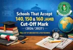 Schools That Accept 140 150 & 160 JAMB Cut-Off Mark